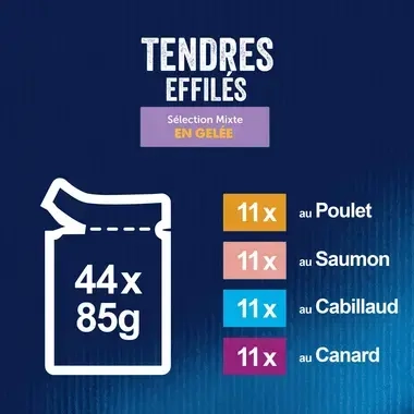 FELIX Tendres Effilés Sélection Mixte Recettes 44x85