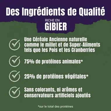 AdVENTuROS™ riche en Gibier, avec céréale ancienne et super-aliments - Friandises pour Chien