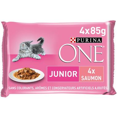Purina ONE® - Sachets pour Chaton au Saumon et aux Carottes