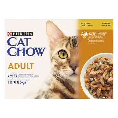 PURINA® CAT CHOW® Adult au Poulet et aux courgettes