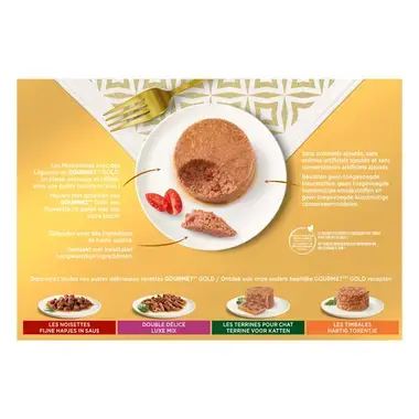 GOURMET® Gold Les Mousselines avec Légumes - Boîtes pour chat