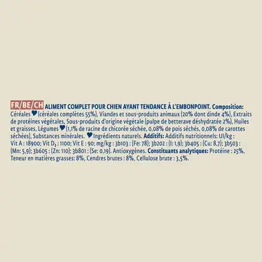 DOG CHOW® Light Adult (1 an et +) - Croquettes pour chien en surpoids à la Dinde