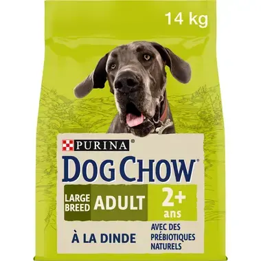 DOG CHOW® Large Breed Adult (2 ans et +) - Croquettes pour chien à la Dinde