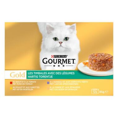 GOURMET® Gold Les Timbales avec Légumes - Boites pour chat