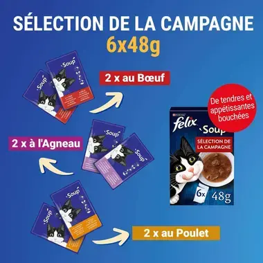 FELIX Soup pour chat Sélection de la Campagne Types de Recettes