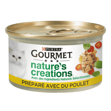 GOURMET® Nature's Creations au Poulet- Boîtes pour chat