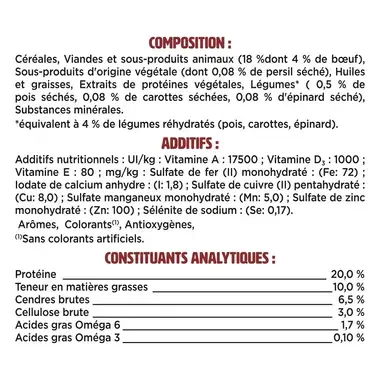 FIDO CROQ’ MIX Chiens -25Kg Au Bœuf & aux Légumes Croquettes pour Chien