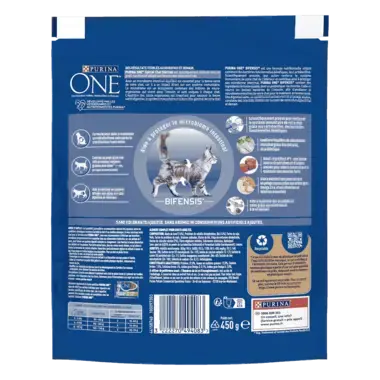 Purina ONE® - Croquettes pour Chat Stérilisé au Bœuf et au Blé 450g