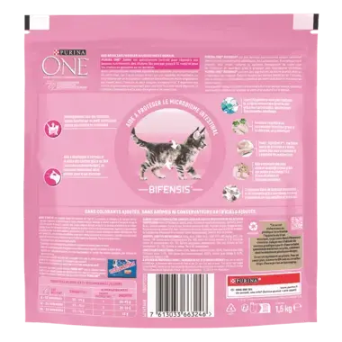 Purina ONE® - Croquettes Junior pour Chaton de 1 à 12 mois au Poulet 1,5kg