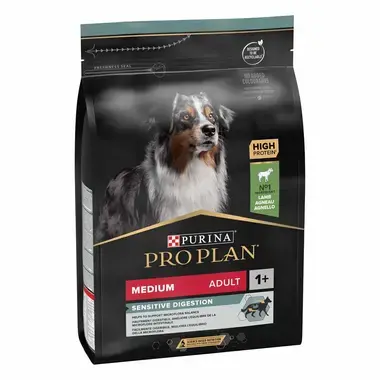 PURINA® PRO PLAN® MEDIUM ADULT SENSITIVE DIGESTION - RICHE EN AGNEAU - Croquettes pour chien à la digestion sensible