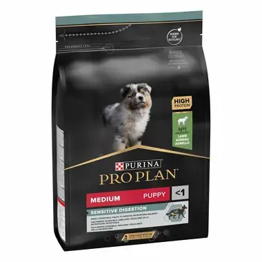 PURINA® PRO PLAN® MEDIUM PUPPY SENSITIVE DIGESTION - RICHE EN AGNEAU - Croquettes pour chien à la digestion sensible