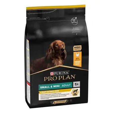 PURINA® PRO PLAN® SMALL & MINI ADULT LIGHT / STERILISED - RICHE EN POULET - Croquettes pour petit chien stérilisé ou en surpo