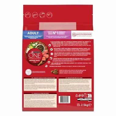 PURINA ONE® Medium / Maxi > 10kg Croquettes pour chien adulte Riche en Agneau avec du Riz