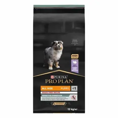 PURINA® PRO PLAN® Medium&Large Puppy Sensitive Digestion avec OPTIDIGEST® Grain Free Riche en Dinde