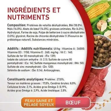 PURINA ONE® MINI/SMALL < 10kg Croquettes pour petit chien Peau saine & Pelage soyeux Riche en Bœuf avec du riz