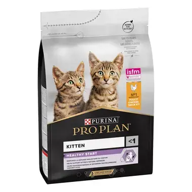 PURINA® PRO PLAN® Kitten HEALTHY START Riche en Poulet - Croquettes pour chatons qui renforcent la réponse immunitaire. Convi