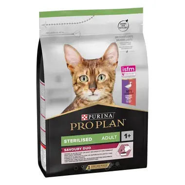 Purina® Pro Plan® Sterilised Adult Savoury Duo - Riche en Canard et Au Foie