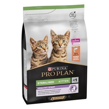 Purina® Pro Plan® Sterilised Kitten HEALTHY START, Riche en Saumon - Croquettes pour Chaton Stérilisé aidant au renforcement 