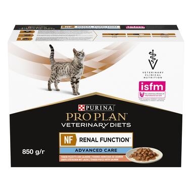 Purina Pro Plan Veterinary Diets Feline NF Renal Function - Sachets pour Chat souffrant d'Insuffisance Rénale au Saumon