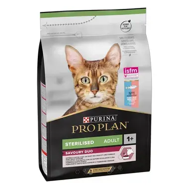 PURINA® PRO PLAN® STERILISED ADULT 1+ AVEC OPTISAVOUR® - RICHE EN CABILLAUD ET À LA TRUITE