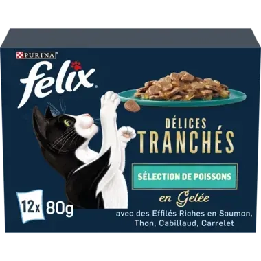12493779 FELIX® Délices tranchés pour chat Sélection de Poissons