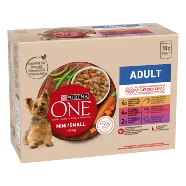 PURINA ONE ® MINI/SMALL < 10kg Adult - Effilés en sauce au Poulet, au Bœuf et à l’Agneau_2