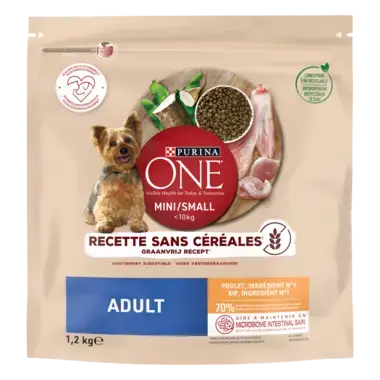 PURINA ONE® MINI / SMALL < 10kg Sans céréales - Croquettes pour chien adulte Riche en Poulet