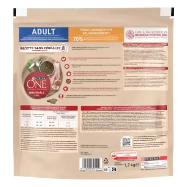 PURINA ONE® MINI / SMALL < 10kg Sans céréales - Croquettes pour chien adulte Riche en Poulet