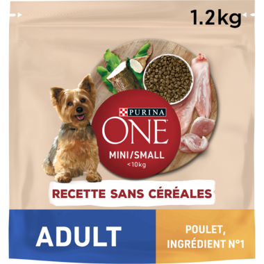 PURINA ONE® MINI / SMALL < 10kg Sans céréales - Croquettes pour chien adulte Riche en Poulet