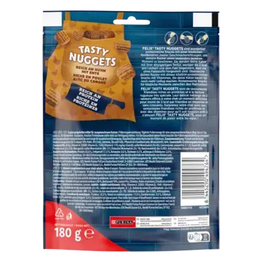 FELIX® Tasty Nuggets Riche en Poulet avec du Canard – Friandises pour Chat