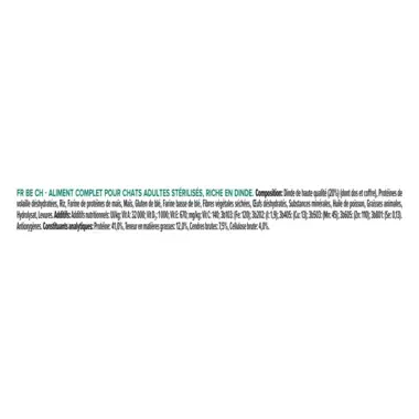 Purina® Pro Plan® Sterilised Adult RENAL PLUS, Riche en Dinde - Croquettes pour Chat Stérilisé aidant au maintien d'une bonne