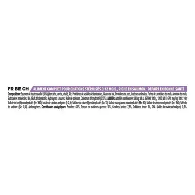 Purina® Pro Plan® Sterilised Kitten HEALTHY START, Riche en Saumon - Croquettes pour Chaton Stérilisé aidant au renforcement