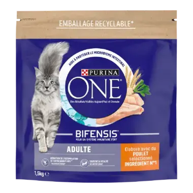 Purina ONE® - Croquettes pour Chat Adulte au Poulet et aux Céréales 1.5kg