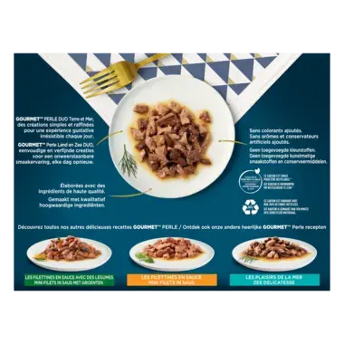 GOURMET® Perle Les Filettines en Sauce - Sachets pour chat