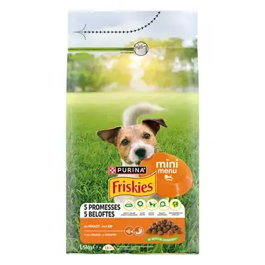 Friskies® MINI MENU Croquettes pour Chien au Poulet et aux Légumes