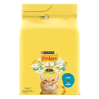 FRISKIES® CHAT ADULTE - Croquettes au Thon et aux Légumes