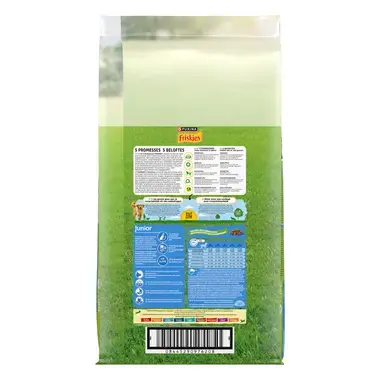 FRISKIES® JUNIOR Croquettes pour Chien au Poulet et aux Légumes avec du Lait