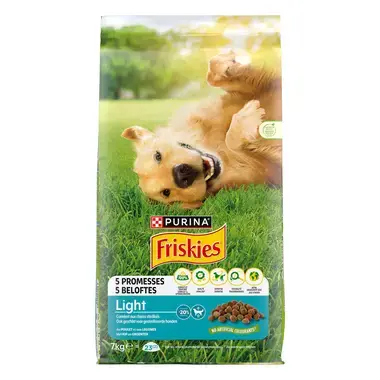 FRISKIES® LIGHT Croquettes pour Chien au Poulet et aux Légumes - Convient aux chiens stérilisés