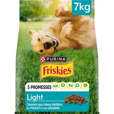 FRISKIES® LIGHT Croquettes pour Chien au Poulet et aux Légumes - Convient aux chiens stérilisés