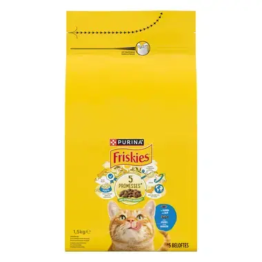 FRISKIES® CHAT ADULTE - Croquettes au Saumon et aux Légumes