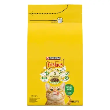 FRISKIES® CHAT ADULTE - Croquettes avec un délicieux mélange de Lapin et de Poulet avec des Légumes