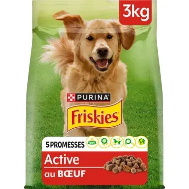 FRISKIES® ACTIVE Croquettes pour Chien au Bœuf