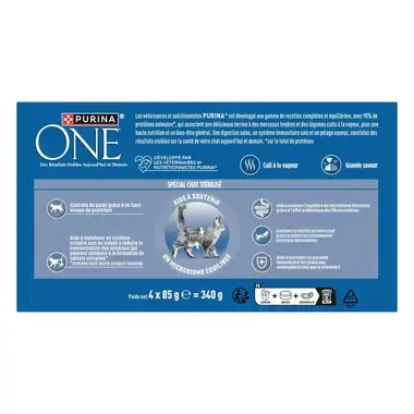 Purina® ONE® - Terrines pour Chat Stérilisé au Poulet et à la Dinde