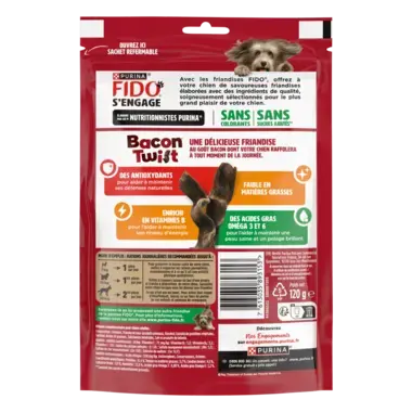 MHI friandises chien bacon twist