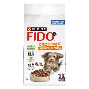 FIDO® CROQ’ MIX® Adulte Au Poulet & aux Légumes - Croquettes pour Chien