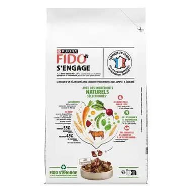 FIDO® CROQ’ MIX® Adulte Au Bœuf & aux Légumes - Croquettes pour Chien