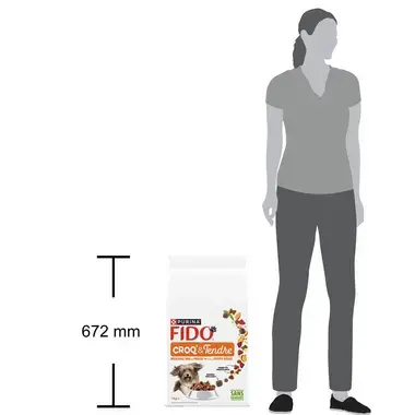 FIDO® CROQ’ & TENDRE® Délicieux Duo au Poulet et à la Patate Douce - Croquettes Pour Chien