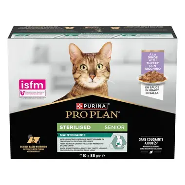 PURINA® PRO PLAN® Sterilised Senior 7+ MAINTENANCE à la Dinde en sauce