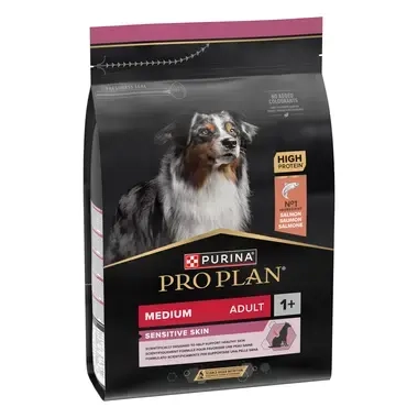 PURINA® PRO PLAN® MEDIUM ADULT SENSITIVE SKIN - RICHE EN SAUMON - Croquettes pour chien à la peau sensible