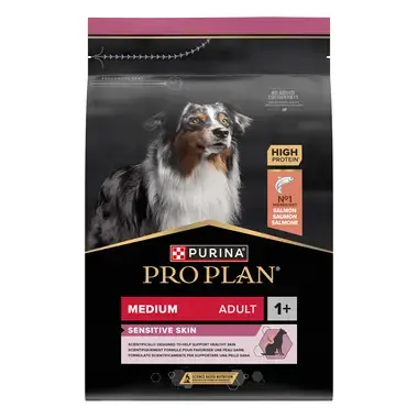 PURINA® PRO PLAN® MEDIUM ADULT SENSITIVE SKIN - RICHE EN SAUMON - Croquettes pour chien à la peau sensible